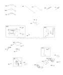 Air Cleaner Controls Governor Spring Ignition Diagram and Parts List for 097432-0038-F1  Briggs and Stratton Engine